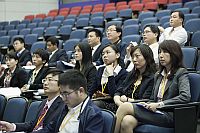 The participants attend a lecture on the development of higher education institutions in Hong Kong.